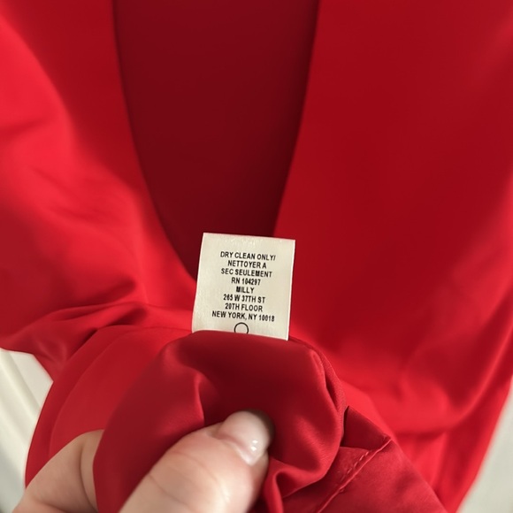 Milly Red Ruffled Arm Dress - Picture 7 of 8